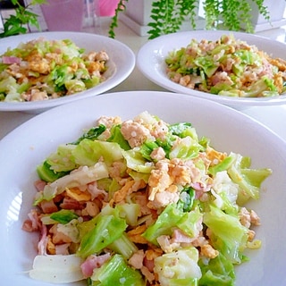 豆腐とキャベツの炒飯風♪